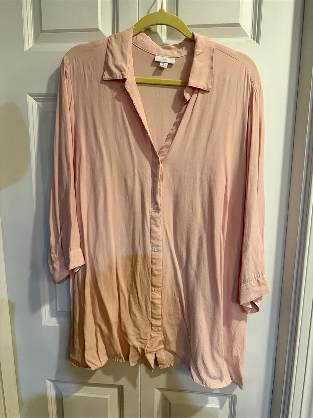 J. Jill Soft Blush Button-Front Blouse